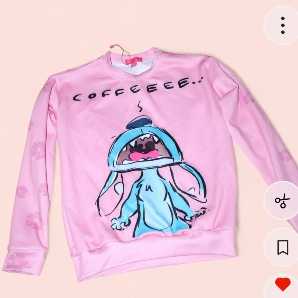 Pink Graphic Sweatshirt featuring Stitch